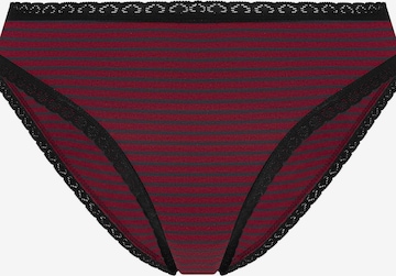Albero Natur Slip 'Damen Bio Baumwoll Slip mit Spitze' in Rot: Vorderseite