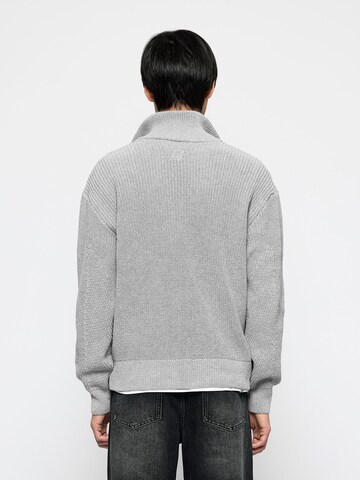 Burocs Knit Cardigan 'Zip' in Grey
