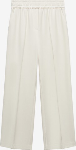 Wide Leg Pantalon à plis 'Pina' MANGO en beige : devant