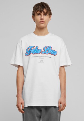 T-Shirt 'F*ke L*ve' MT Upscale en blanc : devant