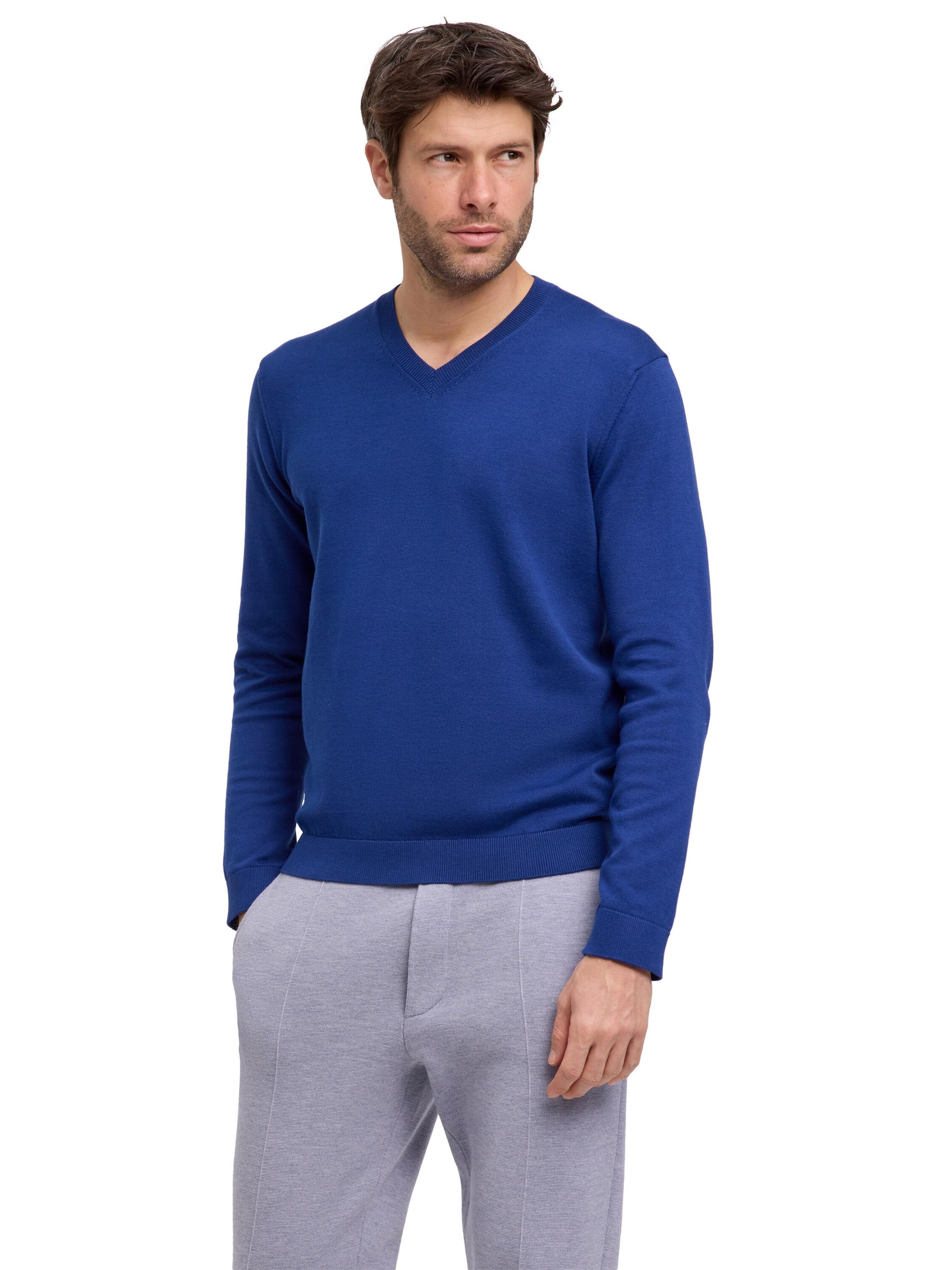 FALKE Pullover 'Pure Cotton'‌‌‌‌‌‌‌‌‌‌ in Blau: Vorderseite