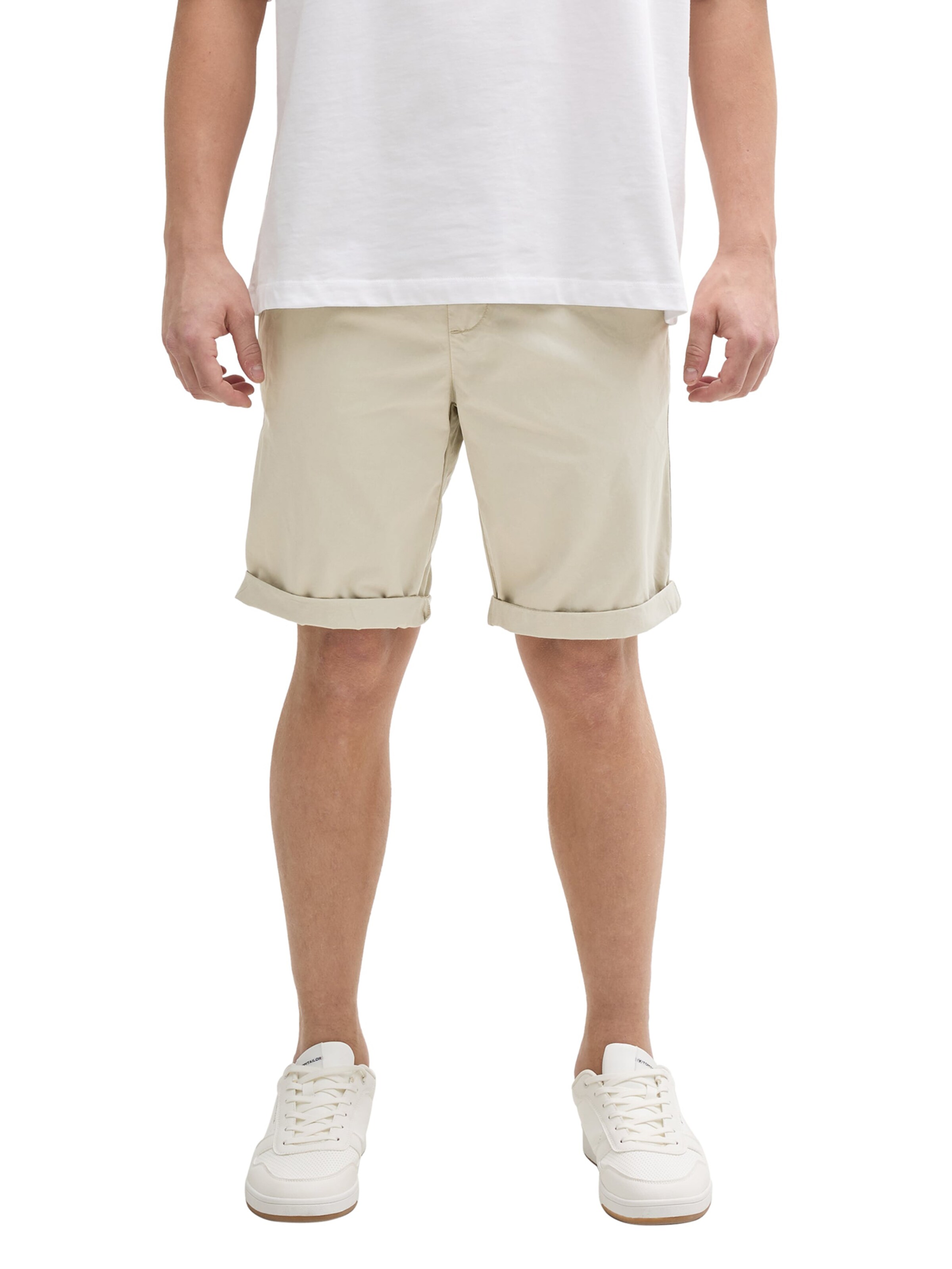 TOM TAILOR DENIM Regularen Hlače | bež barva: sprednja stran