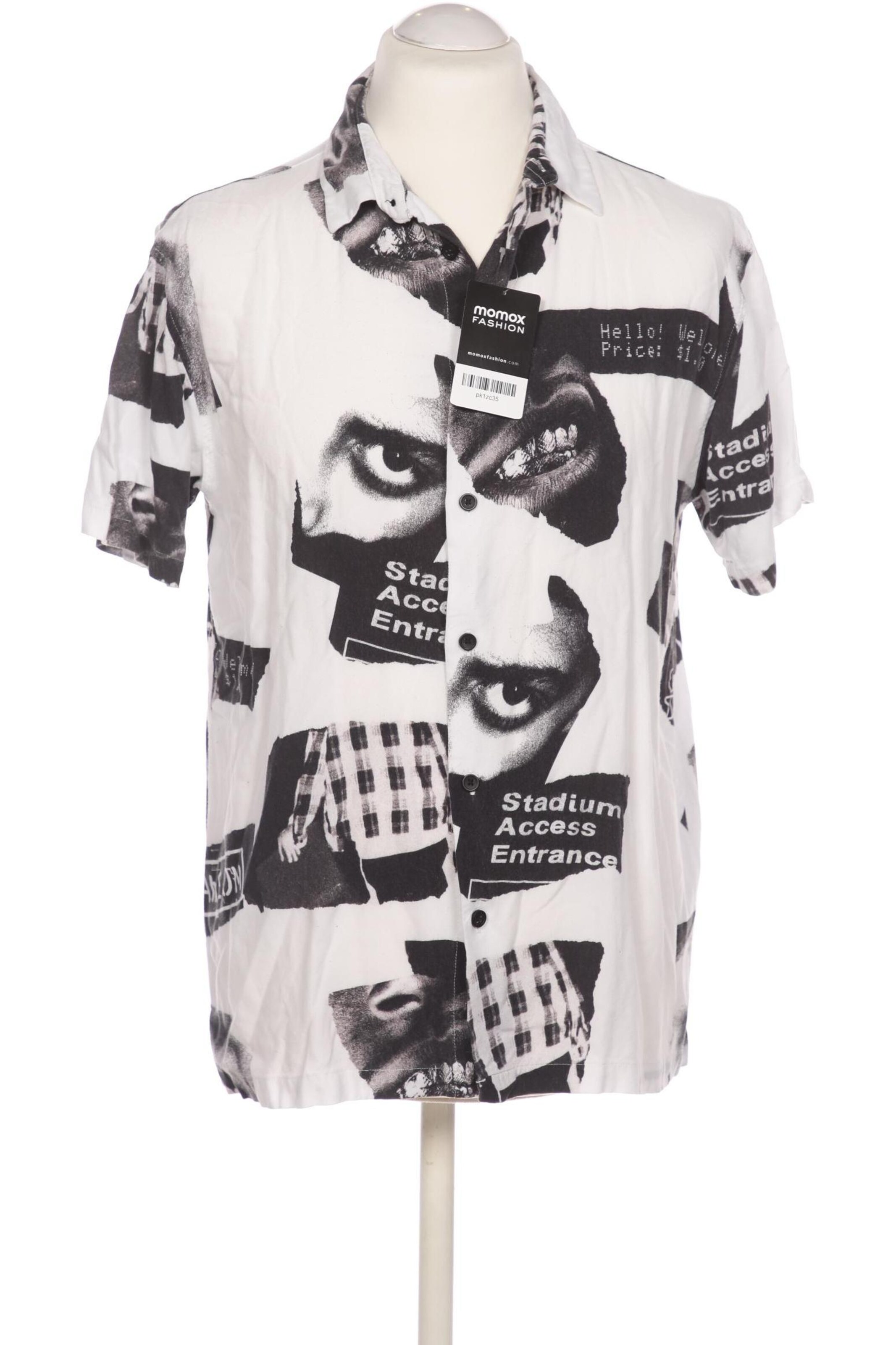 Bershka Button Up Shirt in M in White: front