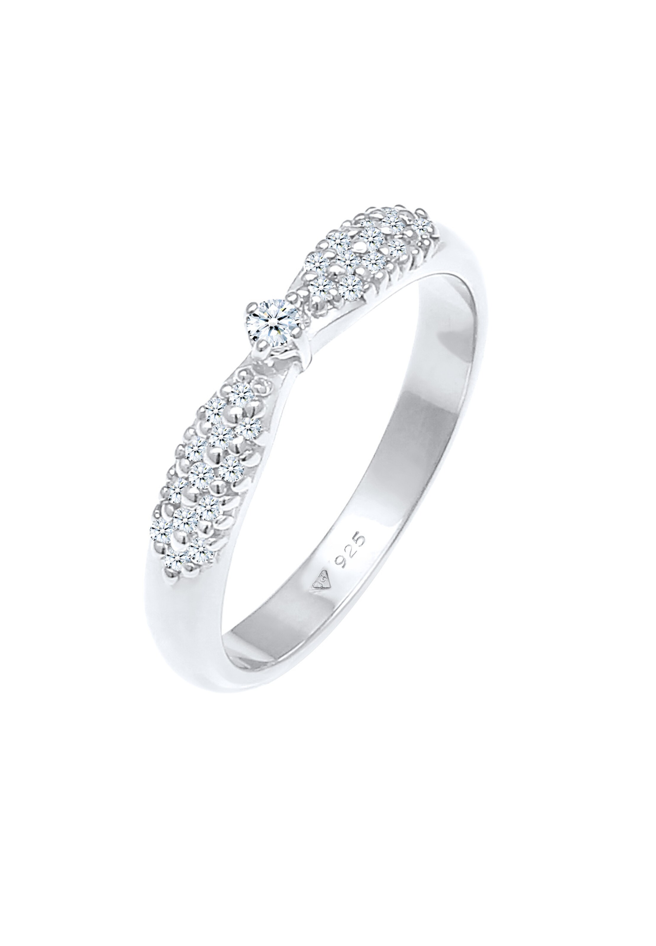 Elli DIAMONDS Ring, Verlobungsring in Silber: Vorderseite