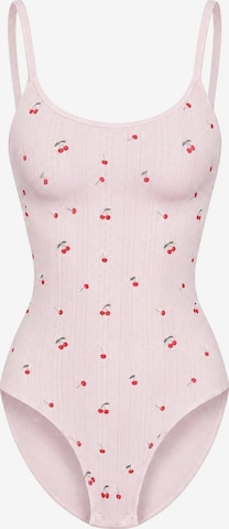 cfab - Body moldeador 'Jacquard Shapewear mit Slip' en rosa: frente