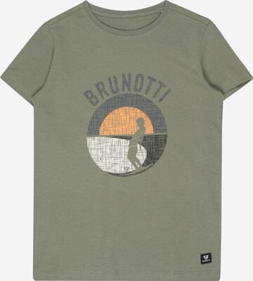 Brunotti Kids Funkční tričko 'Timmy' – zelená: přední strana