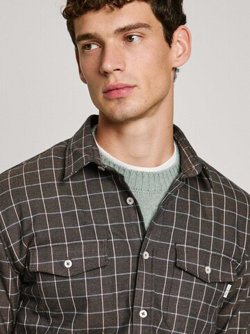 Pepe Jeans Regular fit Overhemd ' MESSON ' in Bruin