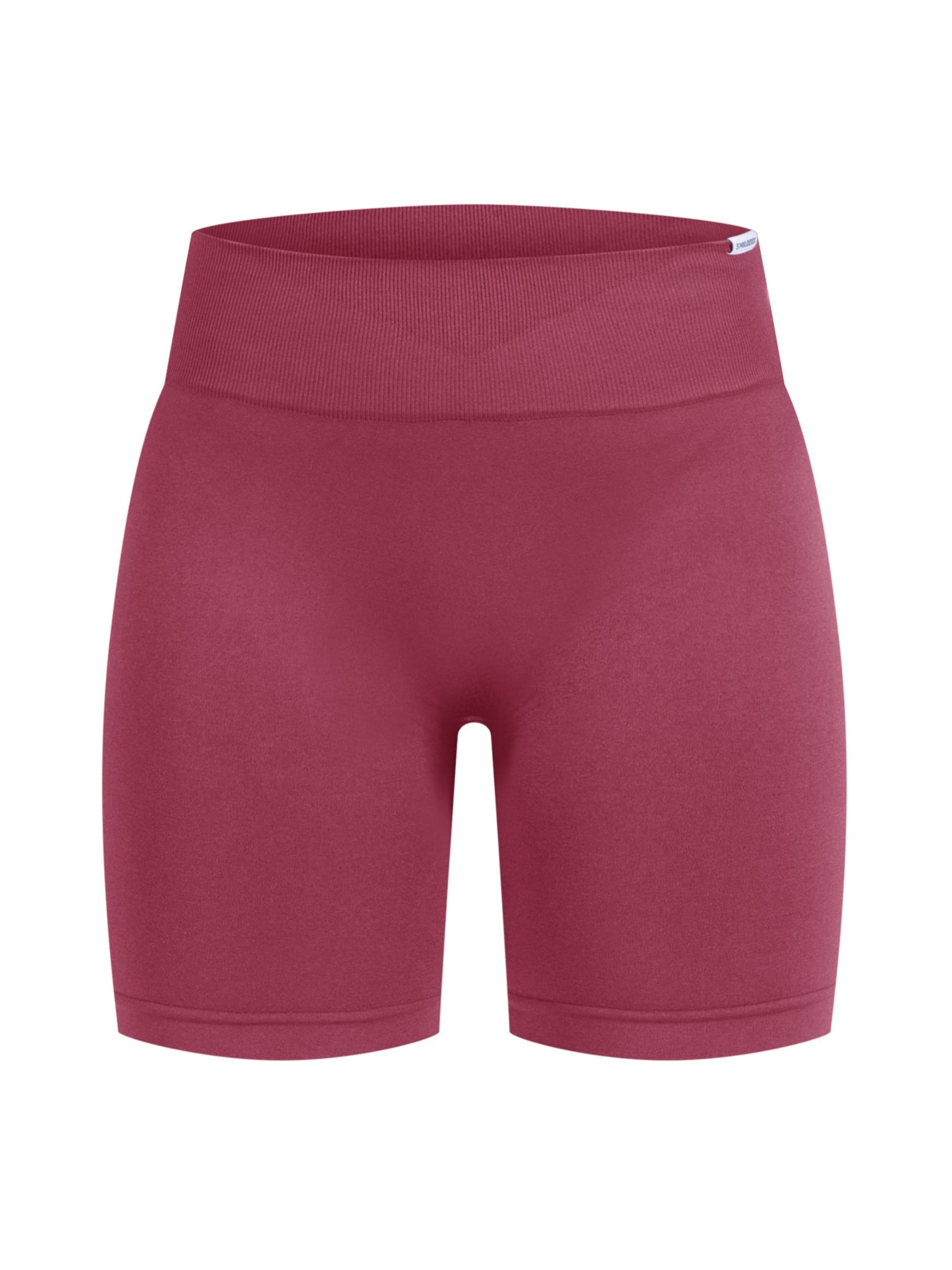 Smilodox Skinny Amaze Pro High Waist Performance Shorts in Rot: Vorderseite