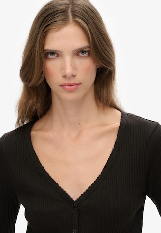 Superdry Gebreid vest in Zwart