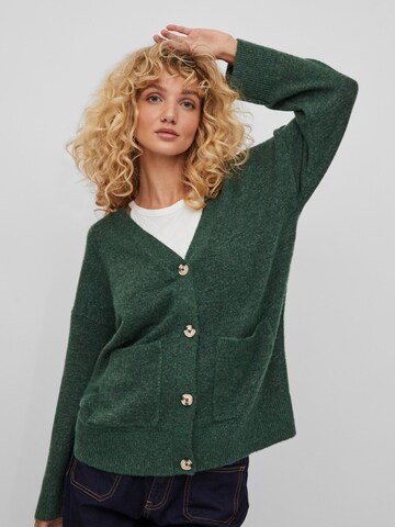 VILA Knit Cardigan 'Cilia' in Green