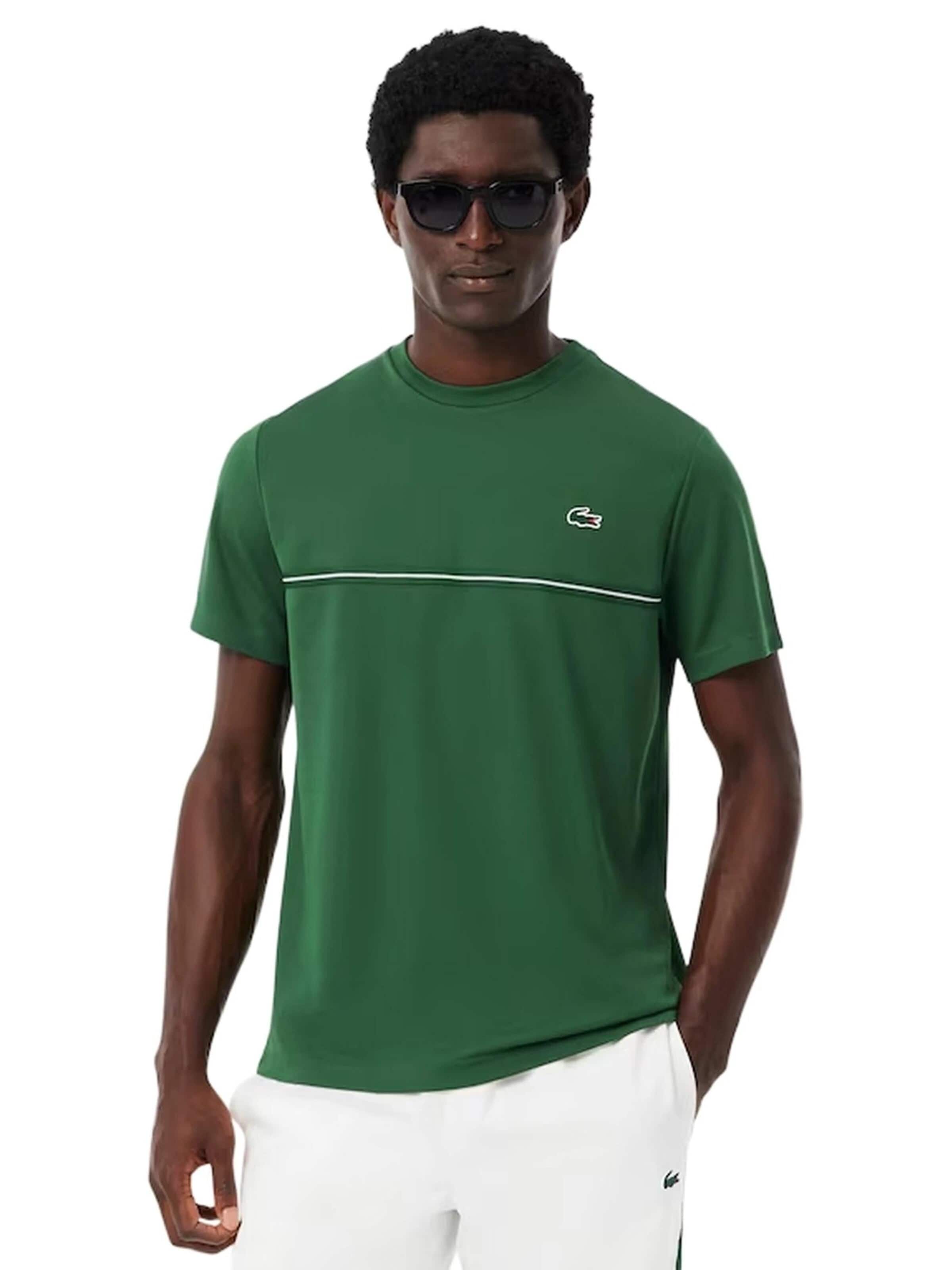 LACOSTE - Camisa 'PROBANDO david' em verde: frente