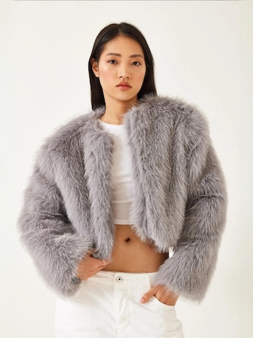 Veste mi-saison 'Kunstpelzmäntel' Bianco Lucci en gris : devant