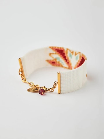 Braccialetto 'Miyuki Loom Stitched Swan' di THE GEM STORIES JEWELRY in rosso