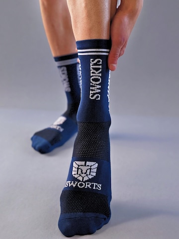 SWORTS Athletic Socks 'HYBRID' in Blue