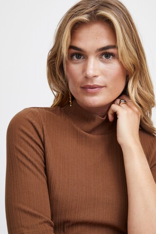 Fransa - Jersey 'Henley' en marrón