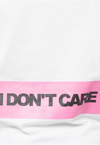 Miss Tee Shirt 'I Don't Care' in White