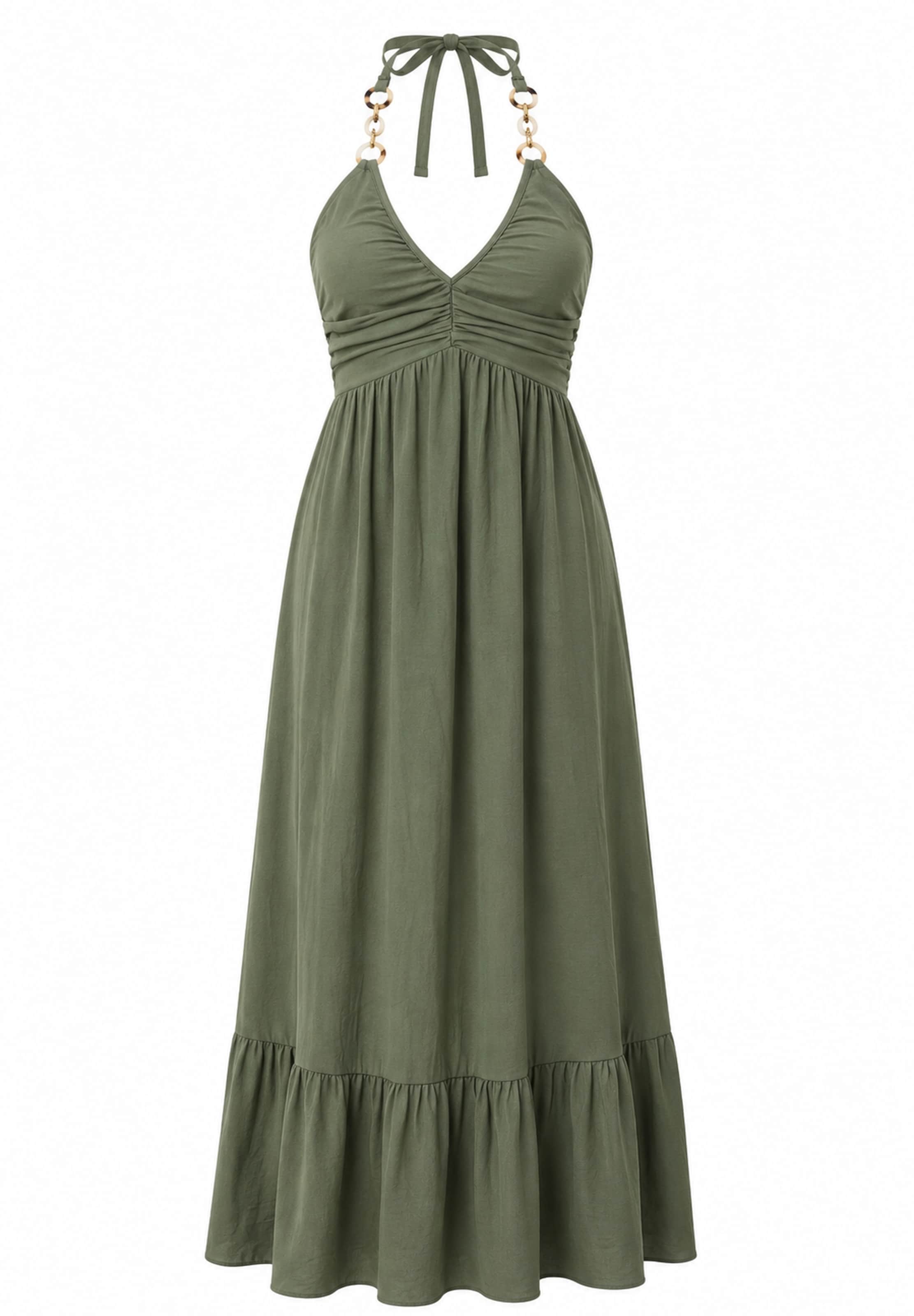 Elara Robe d’été en 40 en kaki, Vue avec produit