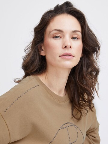 PULZ Jeans Sweatshirt 'MALLIE' in Brown