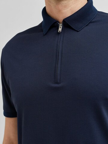 SELECTED HOMME Poloshirt 'Fave' in Blau