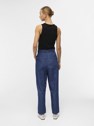 OBJECT Loosefit Bandplooi jeans 'JOANNA' in Blauw