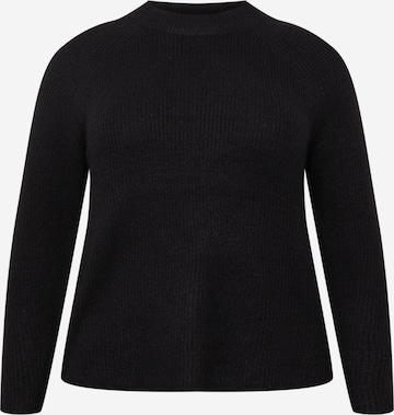 PIECES Curve Sweater 'Ellen' in Black: front