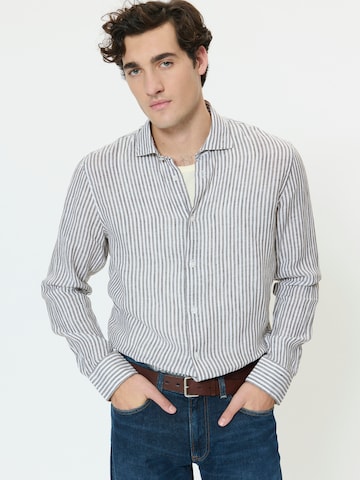 Matinique Rovný strih Košeľa 'MAMarc' - Hnedá: predná strana