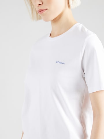 T-shirt fonctionnel COLUMBIA en blanc