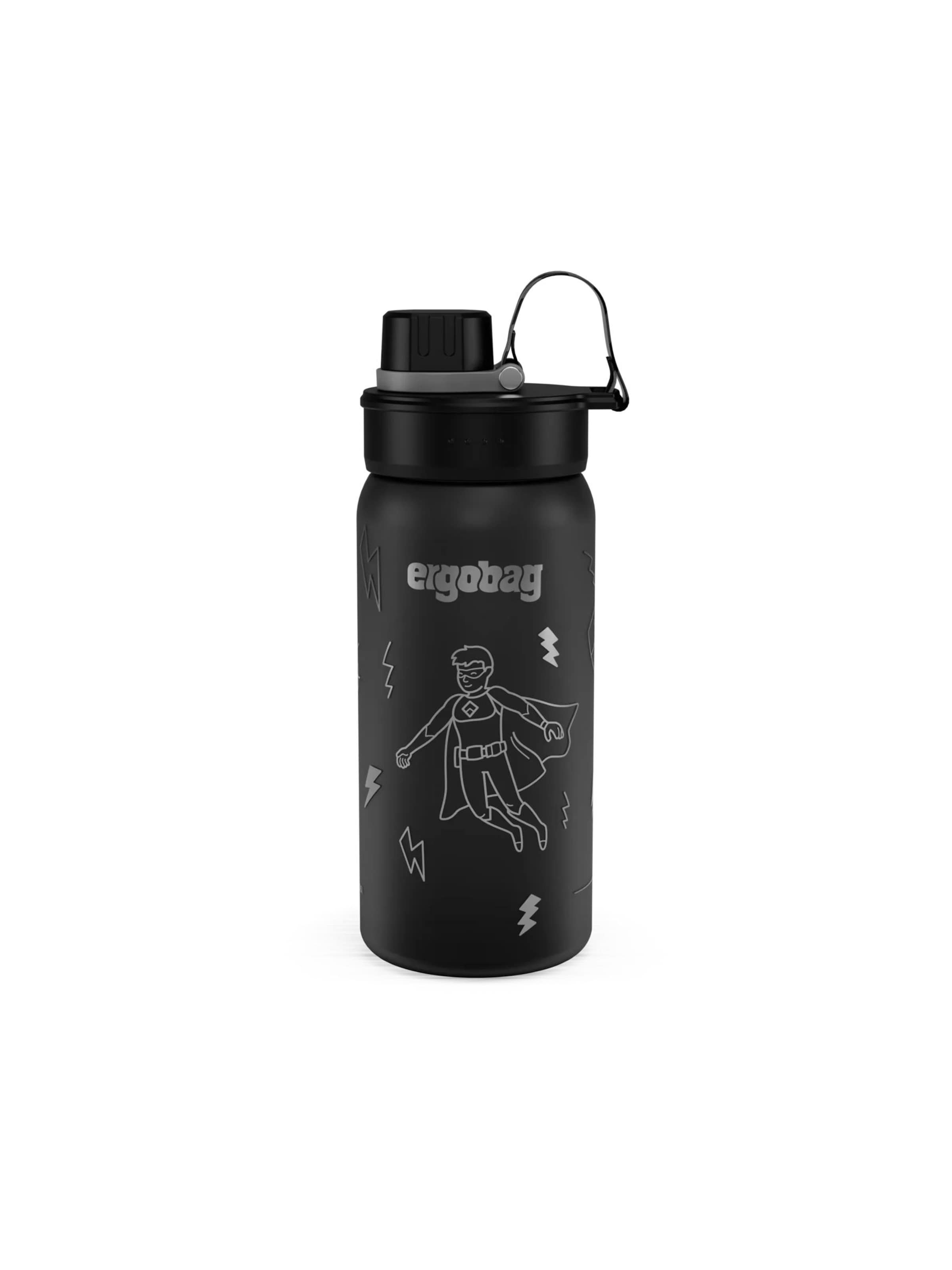 ergobag Trinkflasche 'Trinkflasche Trinkflasche'‌‌‌‌‌‌ in Schwarz: Vorderseite