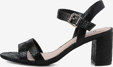 Sandales à lanières Dune LONDON en noir : devant