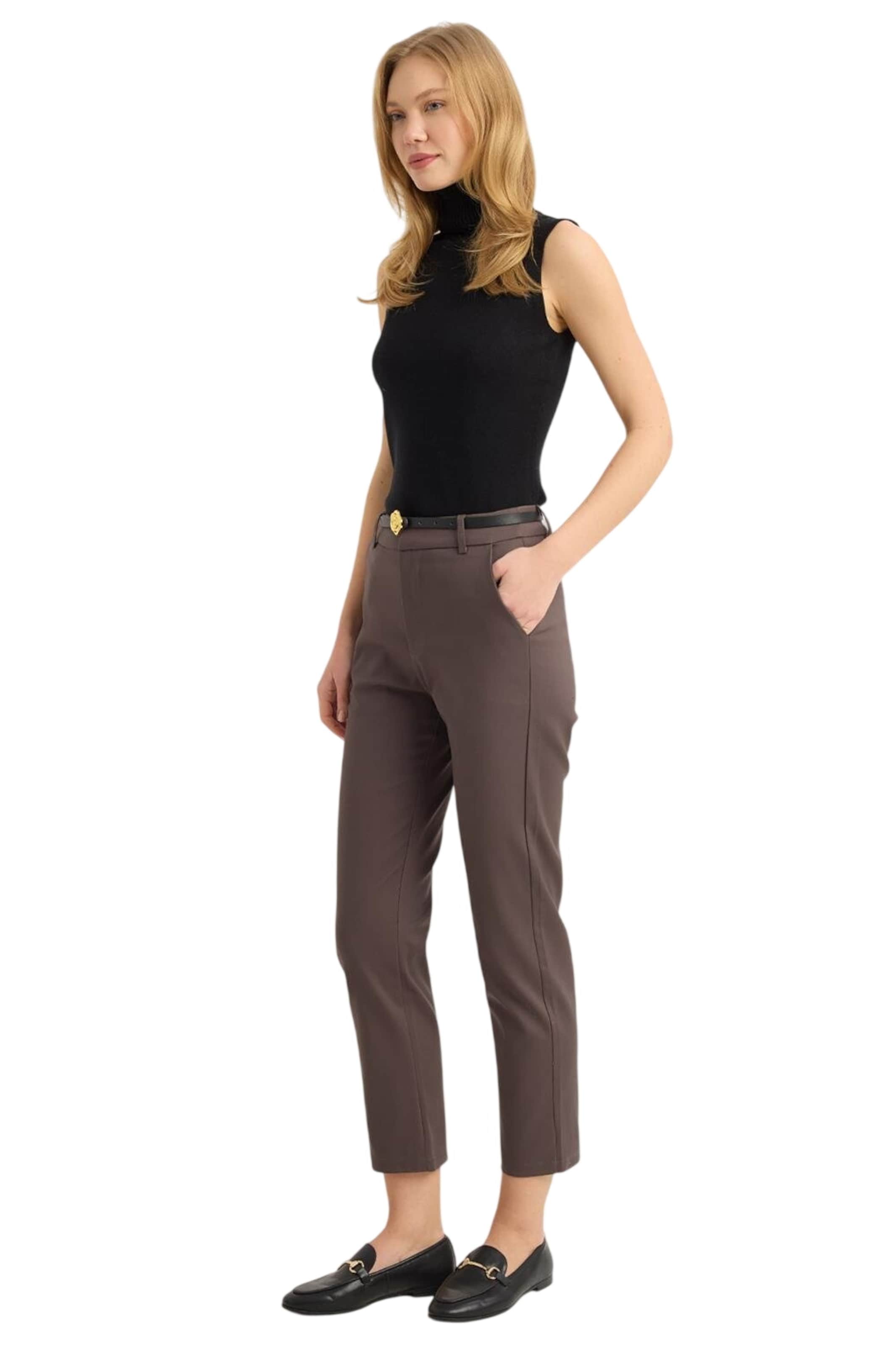 HOME STORE Slimfit Hose in Braun