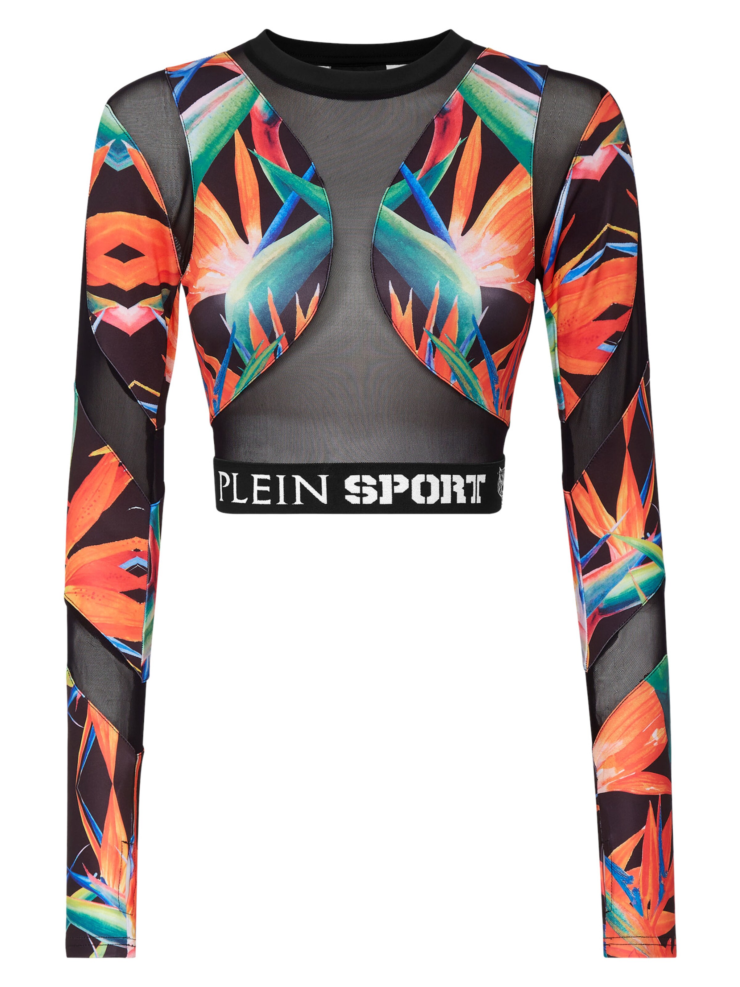 Plein Sport Camisa funcionais em azul / verde / laranja / preto, Vista do artigo