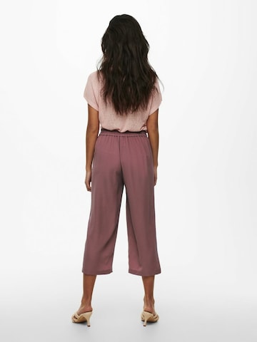 ONLY Wide leg Pleat-Front Pants in Brown