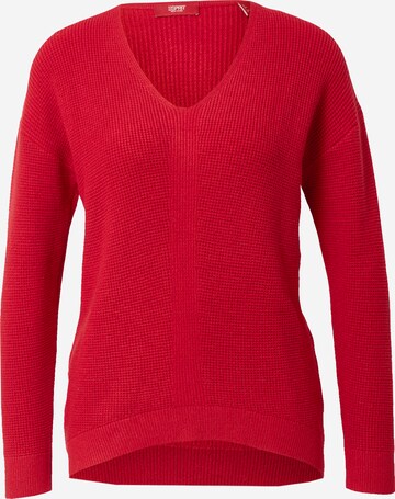 ESPRIT Пуловер в червено: отпред