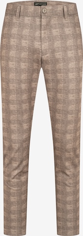 JEFF Slimfit Chino 'Leo' in Bruin: voorkant