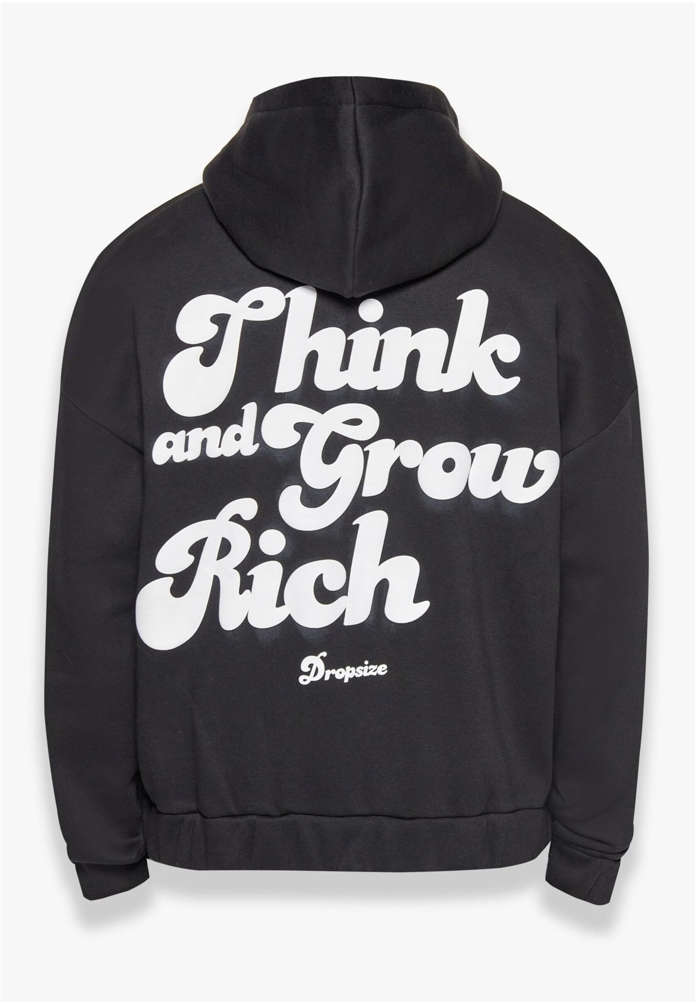 Dropsize Sweatjakke 'Heavy Grow Rich' i sort: forside
