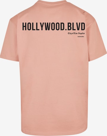 T-Shirt 'Hollywood blvd' F4NT4STIC en rose