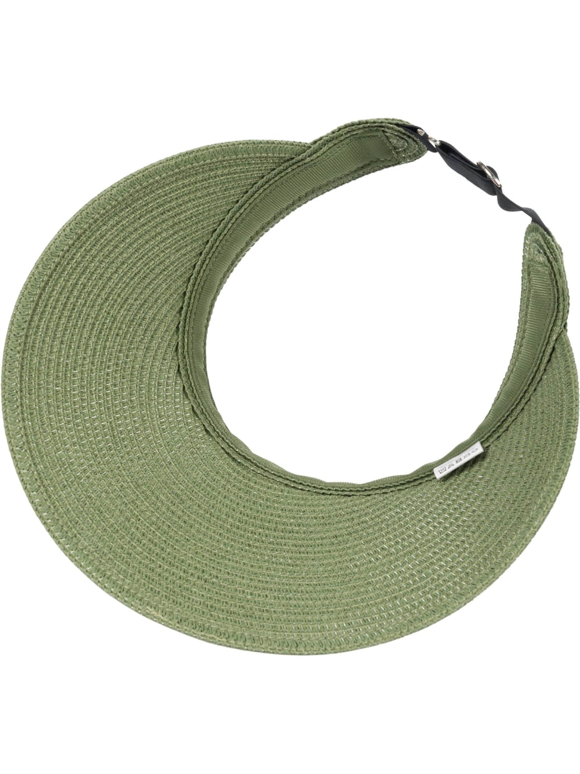 styleBREAKER Cap 'Papierstroh Visor Cap Einfarbig' in Green