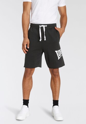 LONSDALE Regular Pants in Black: front