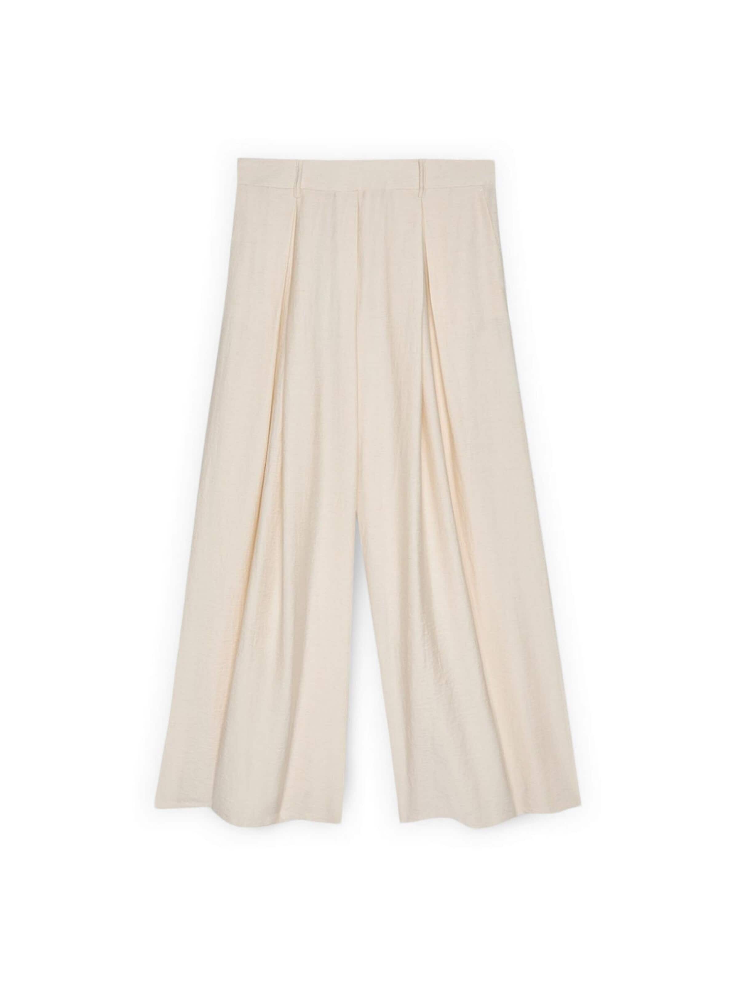 Fiorella Rubino - Pierna ancha Pantalón en beige: frente