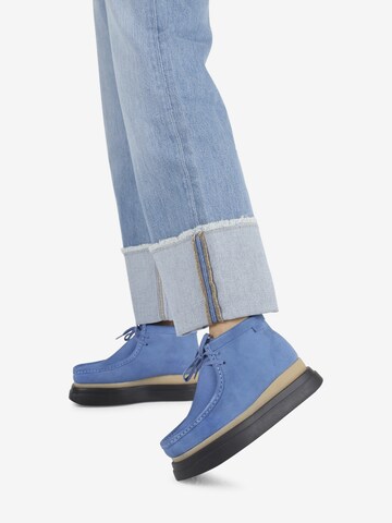 BRONX Lace-Up Ankle Boots ' Chunky-Wondery ' in Blue: front