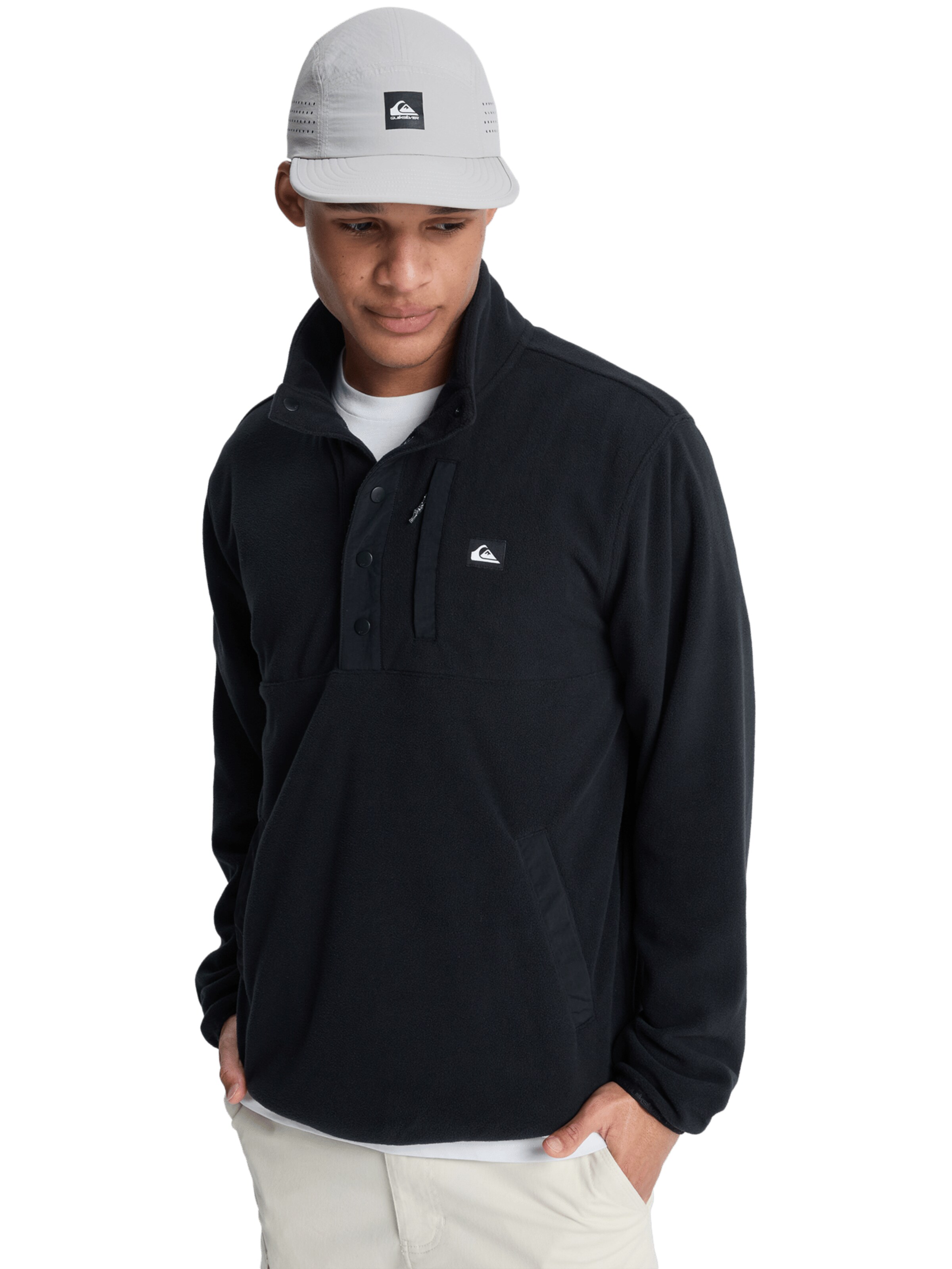 QUIKSILVER Sweatshirt 'No Destination' in Black: front