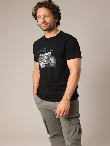 Deeluxe Shirt 'MOTORBIKE' in Zwart: voorkant