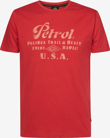 T-Shirt Petrol Industries en rouge : devant