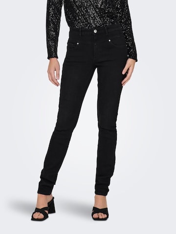 ONLY Skinny Jeans 'ROYAL-DAISY' in Black: front