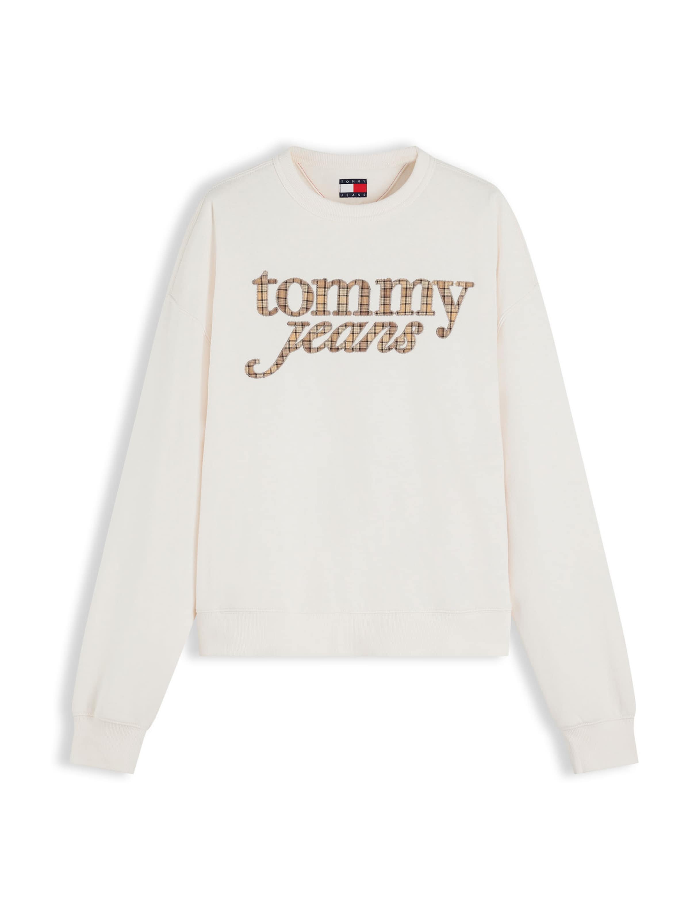 balta Tommy Jeans Megztinis be užsegimo: priekis