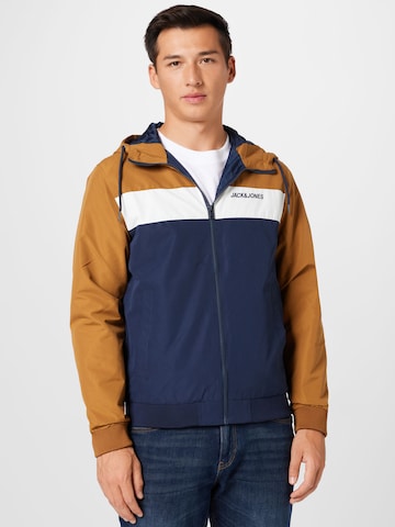 JACK & JONES Between-Season Jacket 'Rush' in Blue: front