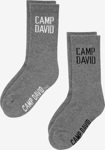 CAMP DAVID Athletic Socks in Grey: front