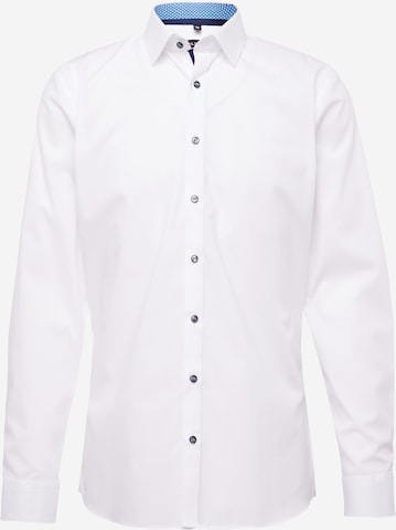 OLYMP Slim fit Button Up Shirt 'No. 6 Six' in White: front