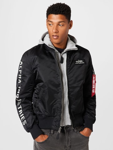 ALPHA INDUSTRIES Between-Season Jacket 'MA-1 D-Tec SE' in Black: front