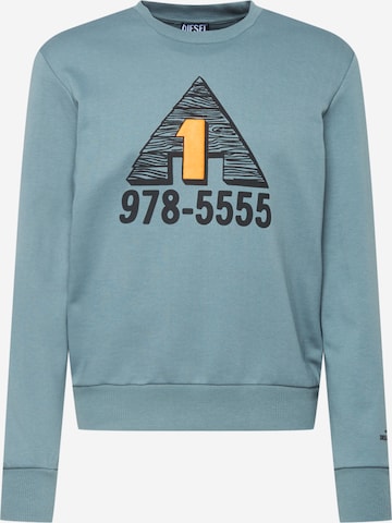 DIESEL Sweatshirt 'GINN' in Blue: front